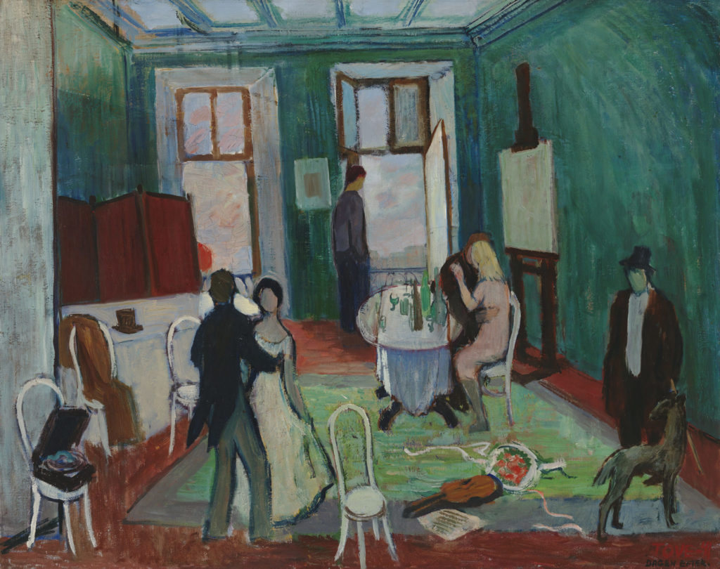 Nachspiel ('After-party', unofficial translation). Oil painting by Tove Jansson.