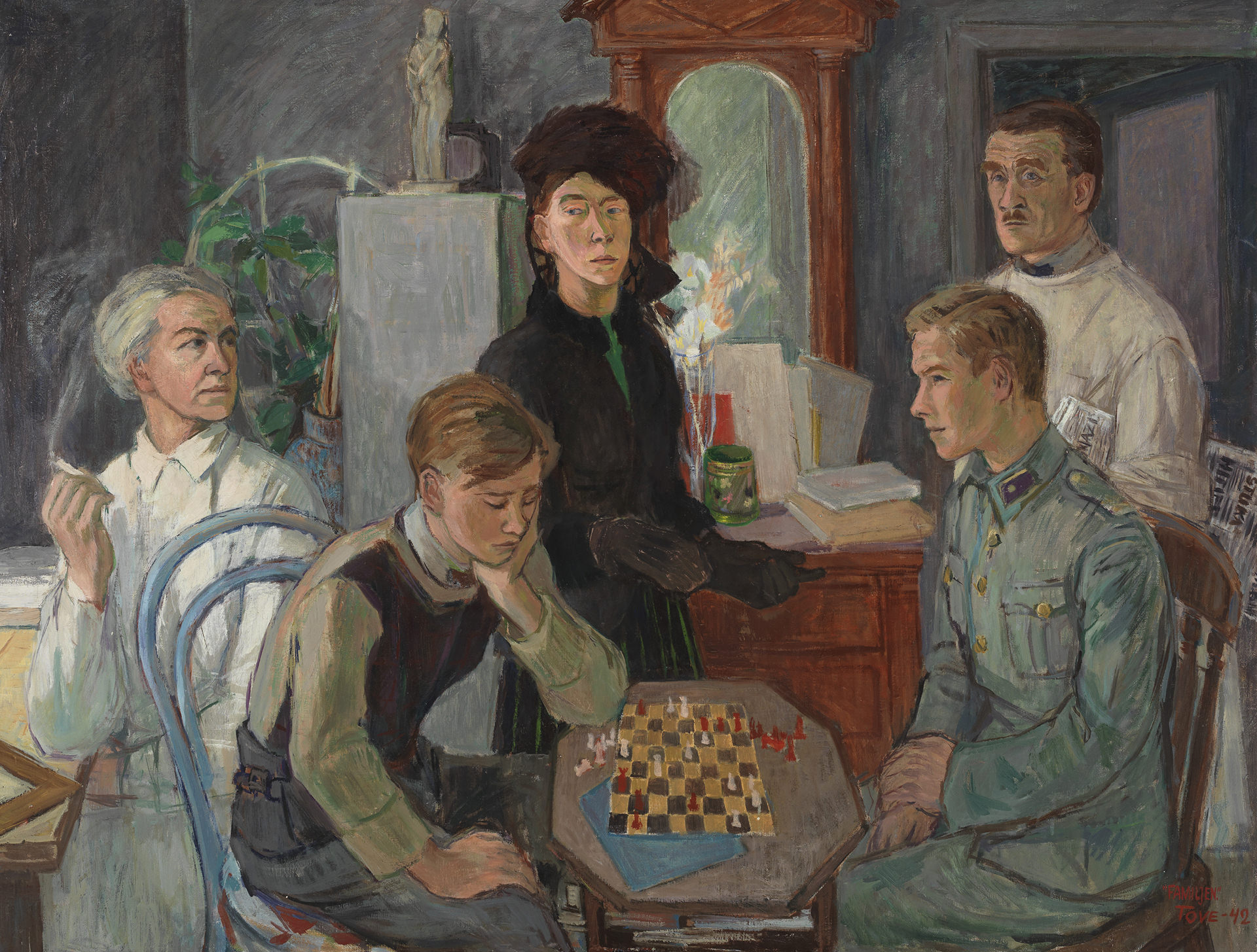 Tove Jansson perhe maalaus