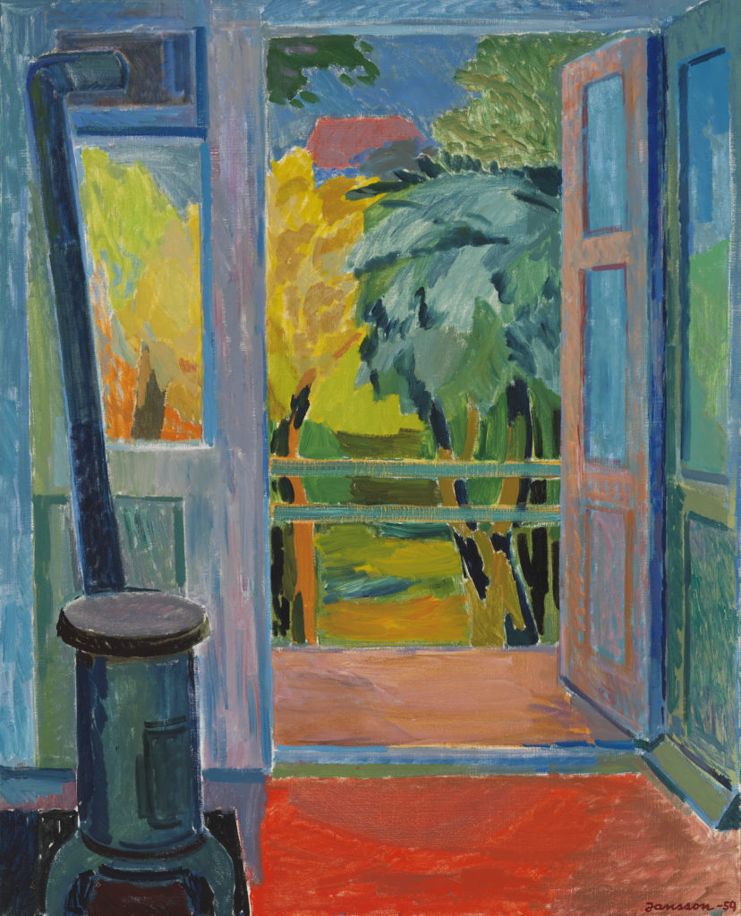 Balcony. Oil painting by Tove Jansson.