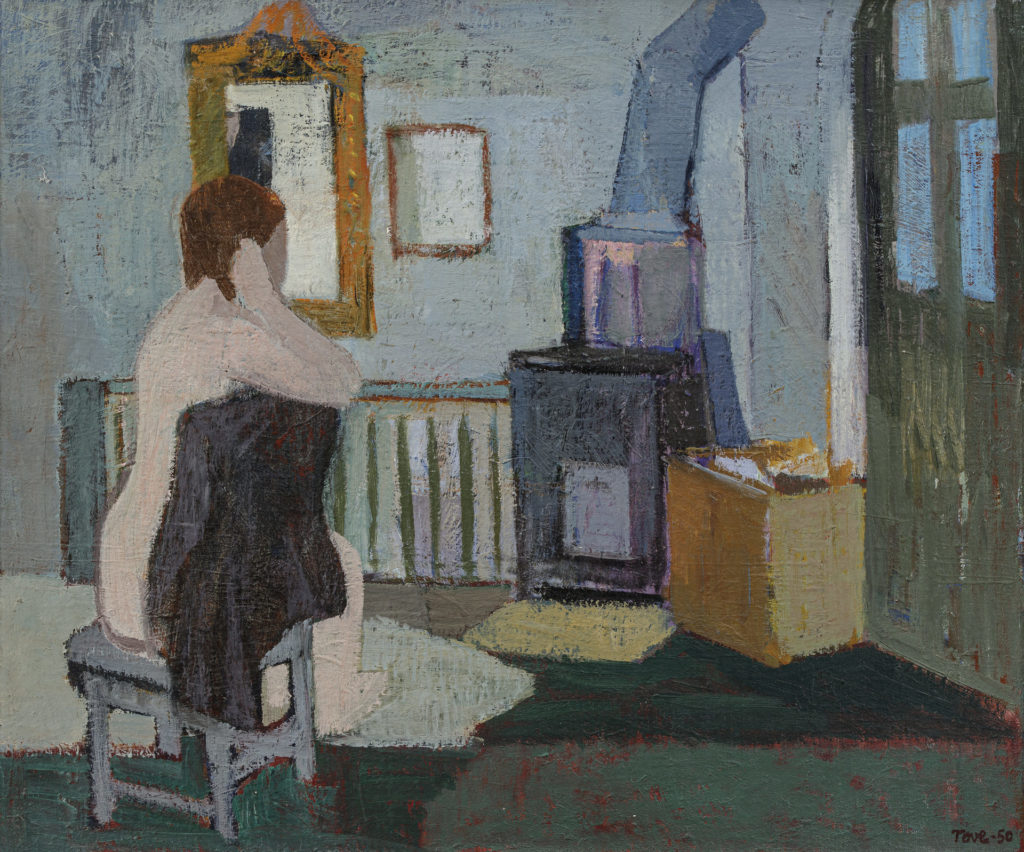 Interior. Oil painting by Tove Jansson.