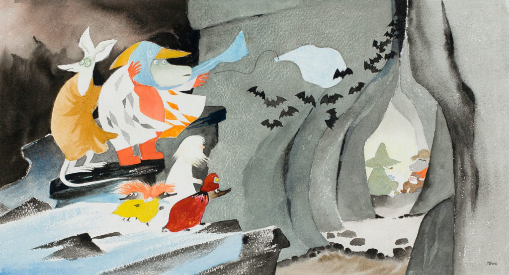 Illustration by Tove Jansson in the book the Dangerous Journey.