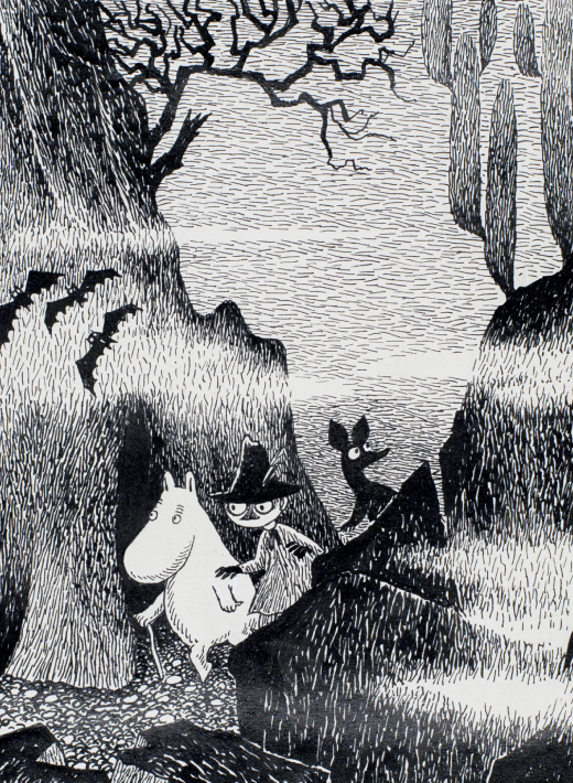 Tove Jansson illustration mumin