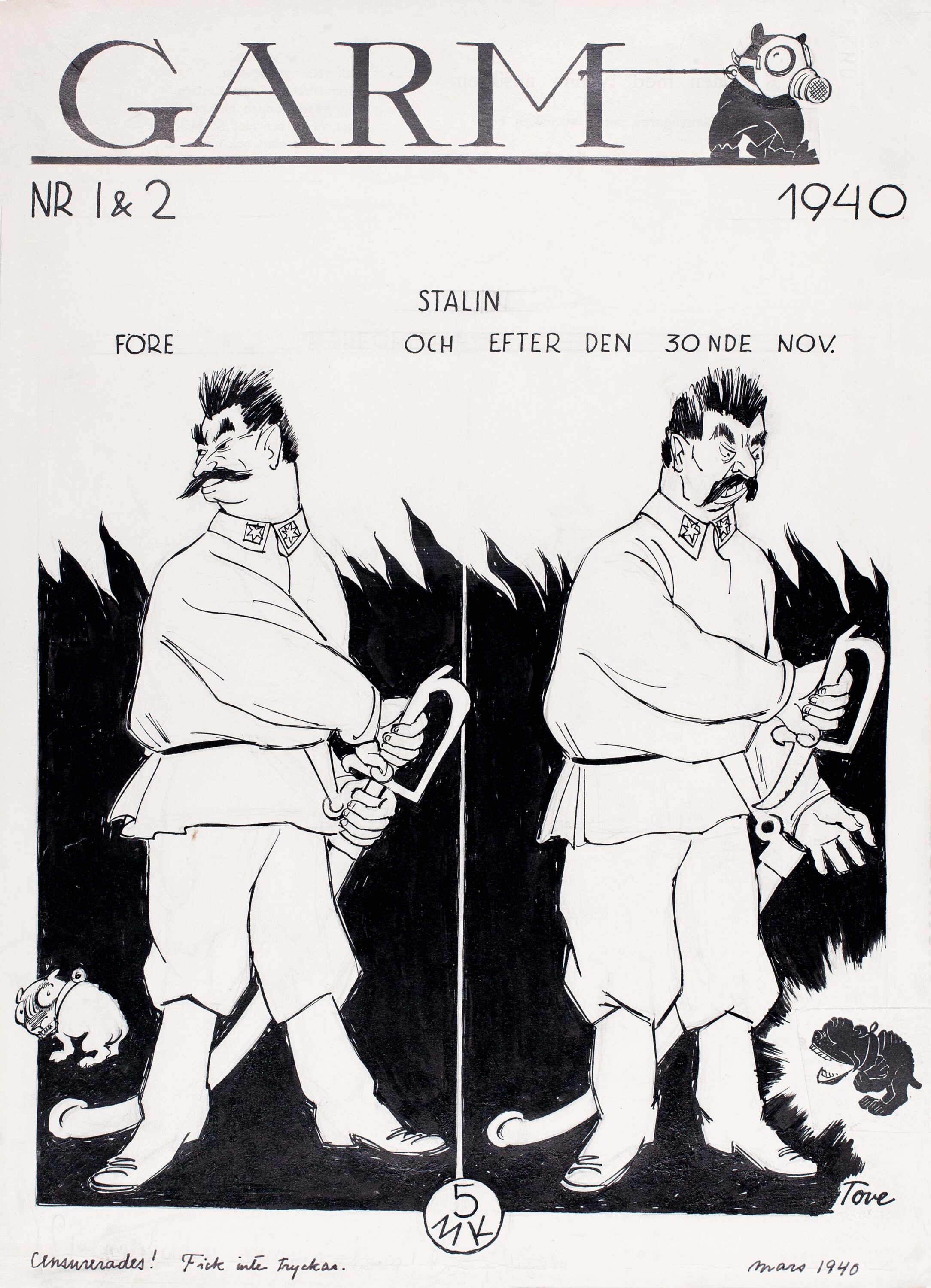 Tove Jansson Stalin illustration Garm 1939